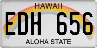 HI license plate EDH656