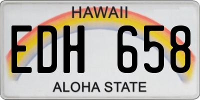 HI license plate EDH658