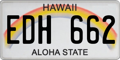 HI license plate EDH662