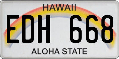 HI license plate EDH668