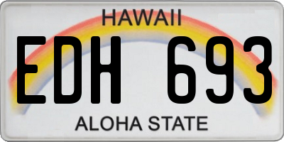 HI license plate EDH693