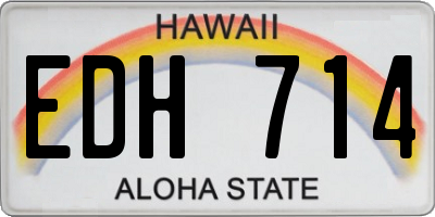 HI license plate EDH714