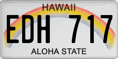HI license plate EDH717