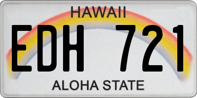 HI license plate EDH721