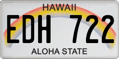 HI license plate EDH722
