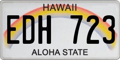 HI license plate EDH723