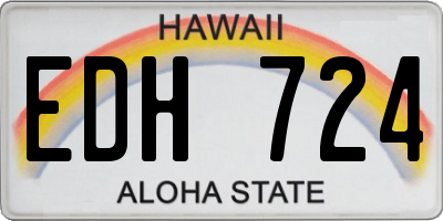 HI license plate EDH724