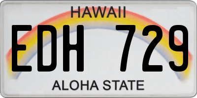 HI license plate EDH729