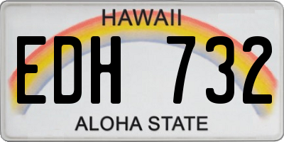 HI license plate EDH732