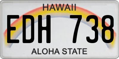 HI license plate EDH738