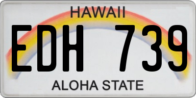 HI license plate EDH739