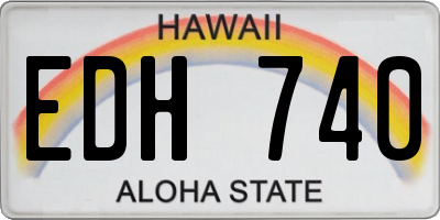HI license plate EDH740