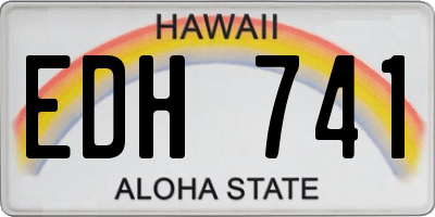 HI license plate EDH741