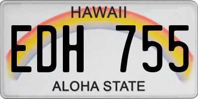 HI license plate EDH755