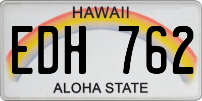 HI license plate EDH762