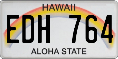 HI license plate EDH764
