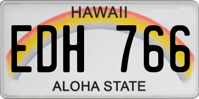 HI license plate EDH766