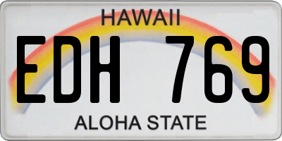 HI license plate EDH769