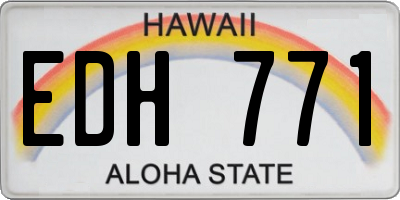 HI license plate EDH771