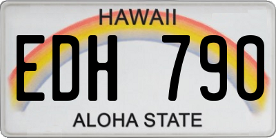 HI license plate EDH790