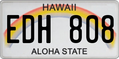 HI license plate EDH808