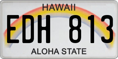 HI license plate EDH813