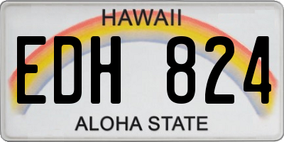 HI license plate EDH824