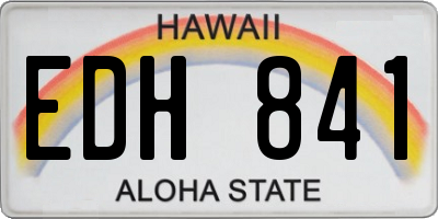 HI license plate EDH841