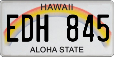 HI license plate EDH845