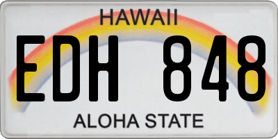 HI license plate EDH848