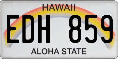 HI license plate EDH859