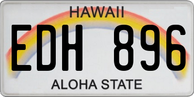 HI license plate EDH896