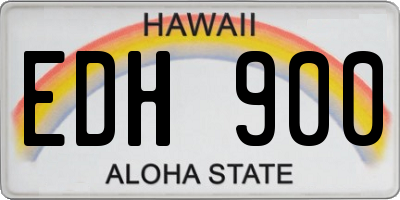 HI license plate EDH900