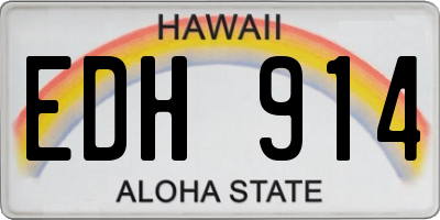 HI license plate EDH914