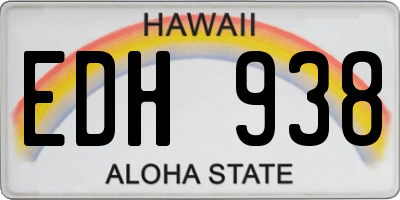 HI license plate EDH938