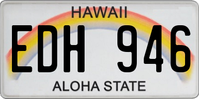 HI license plate EDH946