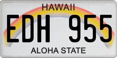 HI license plate EDH955