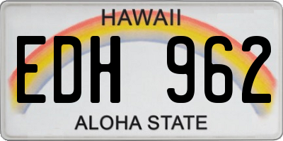 HI license plate EDH962
