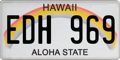 HI license plate EDH969