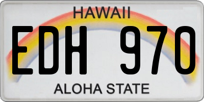 HI license plate EDH970