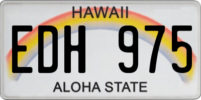 HI license plate EDH975