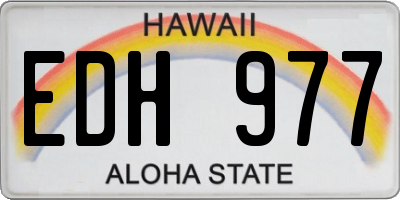 HI license plate EDH977