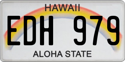 HI license plate EDH979