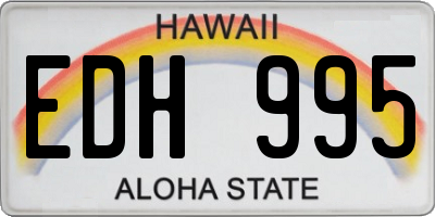 HI license plate EDH995