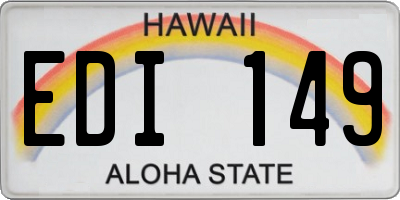 HI license plate EDI149