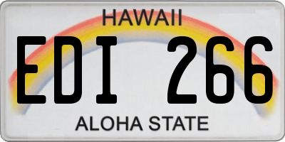 HI license plate EDI266