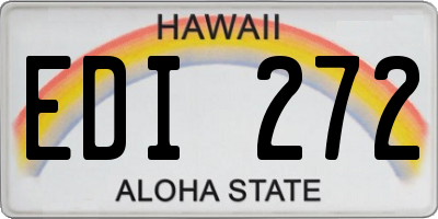 HI license plate EDI272