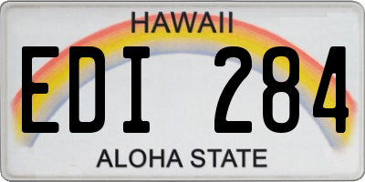 HI license plate EDI284