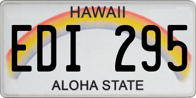 HI license plate EDI295