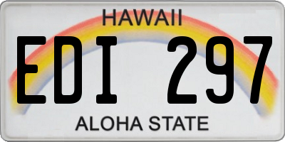 HI license plate EDI297